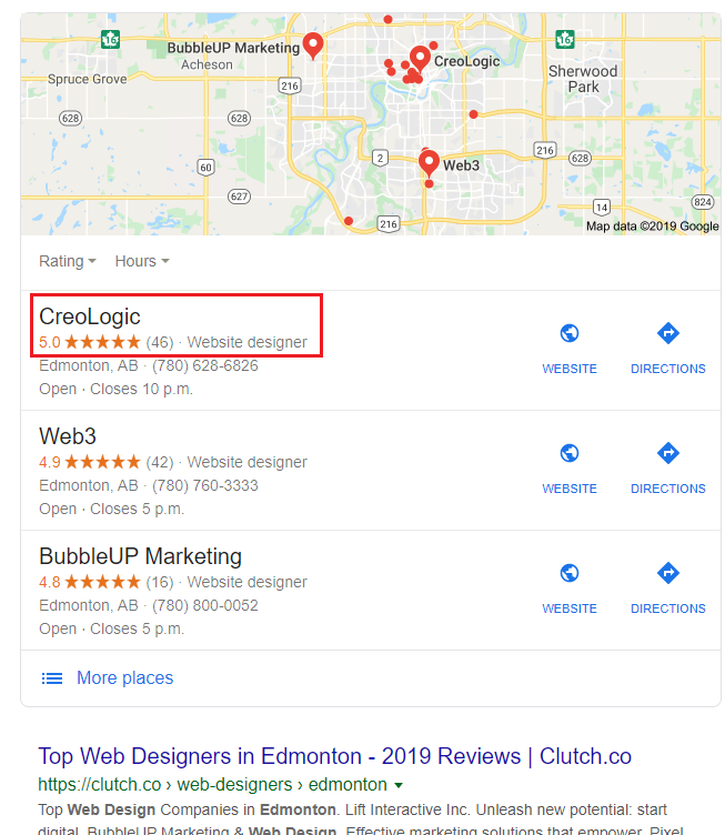 Using customer reviews to rank first in Google. 